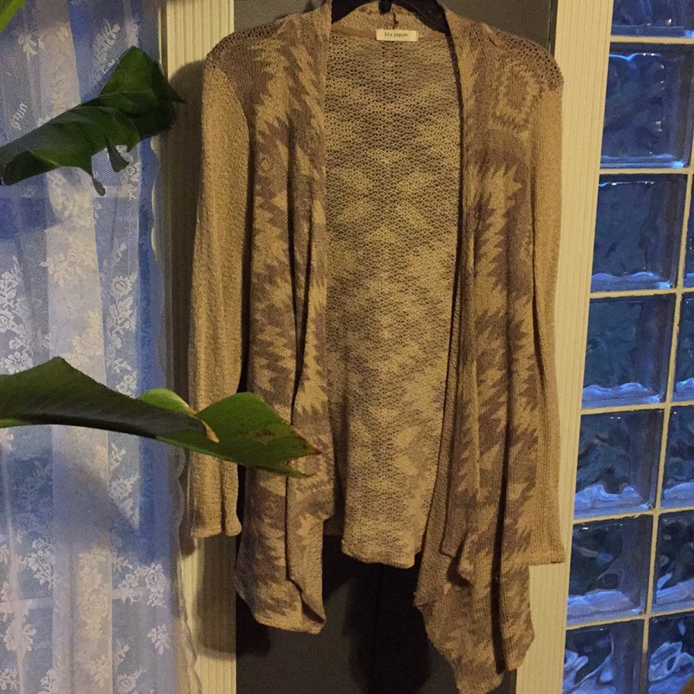 Aztec print cardigan